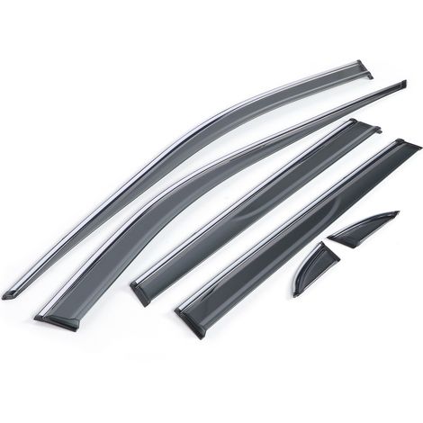 Lot de 6 déflecteurs de pluie et de soleil pour vitres avant, couleur fumée, compatibles avec RAV4 2019-2020 (1/5)