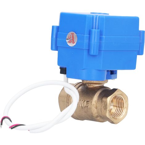 Robinet à bille motorisé DN15 vanne électrique mini passage droit équipement hydraulique DC3-6V (1/5)