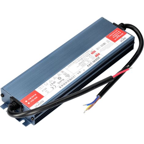 Jandei Trasformador 24VDC 8,33A 200W de exterior IP67 para cámaras de vigilancia equipos GSM videograbadores tiras led