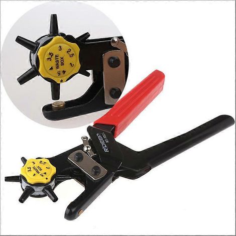 Pince à perforer le cuir, pince à perforer le cuir, outil pour perforer les ceintures, perforateur rotatif pour cuir, outil pour perforer les ceintures, 2 mm, 2,5 mm, 3 mm, 3,5 mm, 4 mm, 4,5 mm (1/4)