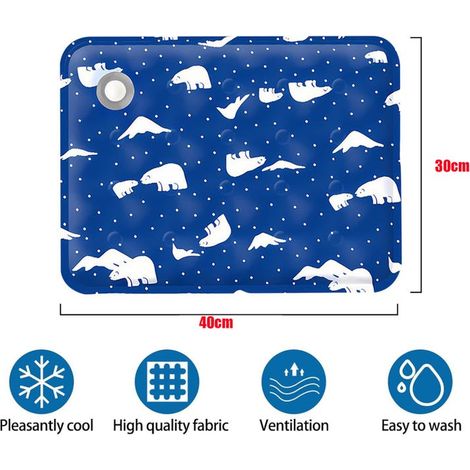 Tapis rafraîchissant pour chien et chat 30 x 40 cm - Gel auto-rafraîchissant, résistant aux rayures et imperméable (1/5)