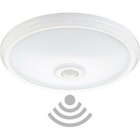 PLAFONIERA LED SOFFITTO ROTONDA 15W LUCE FREDDA SENSORE MOVIMENTO INFRAROSSI 174