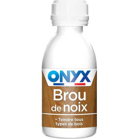 Brou de noix pour teinter bois bruts – Teinte Onyx – Flacon 190mL – Se dilue pour palette étendue de teintes – Ardea