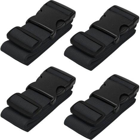 Lot de 4 sangles de bagage pour valise – nylon premium voyage, sécurité bagages, longueur réglable 1–2 m, sangles valise solide (1/5)