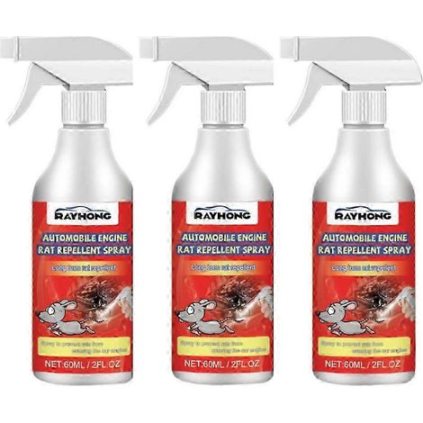 Huile essentielle de menthe poivrée 3x contre les rats et les moteurs de voiture, spray anti-rats, spray de protection pour la maison et le moteur de voiture (1/4)