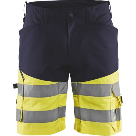 Blakläder Warnschutz-Shorts, gelb / marineblau, Konfektionsgröße DE: 50