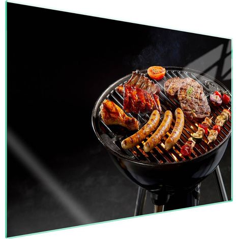 Plaque de protection en verre pour le gril du four 70x52 (1/5)