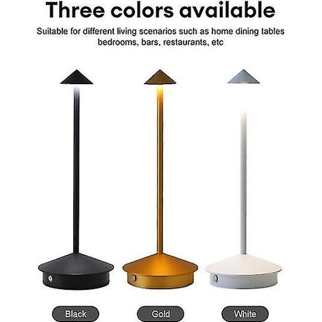 Lámpara de mesa LED regulable de aluminio, protección IP54, apta para uso interior/exterior, base de carga, altura 29 cm, enchufe europeo. (1/5)