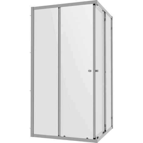 Baridi DH299 Corner Shower Entry Enclosure 900 x 900 x 1850mm with 6mm Tempered Glass - Chrome (1/5)