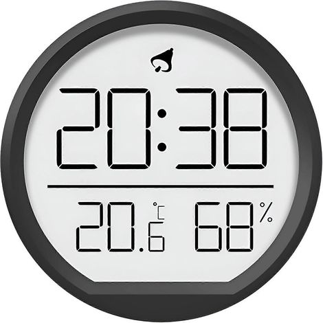 Reloj termómetro e higrómetro delgado para interiores, reloj despertador electrónico para el hogar, reloj despertador digital para cocina, medidor de temperatura ambiente montado en la pared 2303-