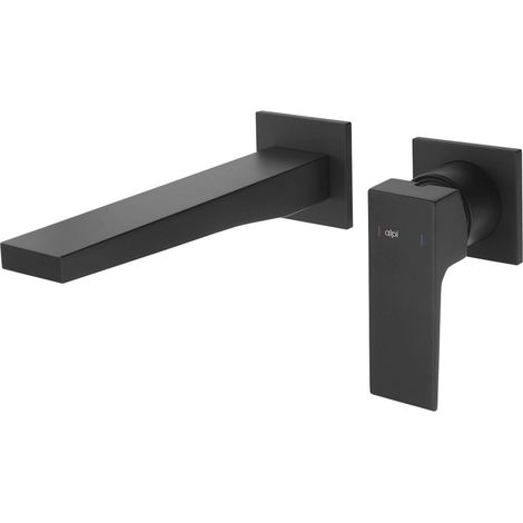 Sapho Dimy - Miscelatore ad incasso per lavabo  con corpo incasso, montaggio a 2 fori, nero opaco DM018BL