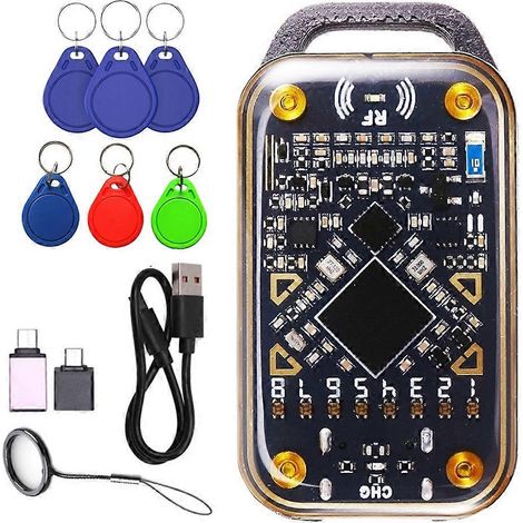Lecteur/duplicateur de cartes à puce RFID Chameleon Ultra, émulateur/duplicateur de cartes à puce 125K 13,56M, décodage de cartes d'identité IC + porte-clés 3XCUID/UID (1/5)