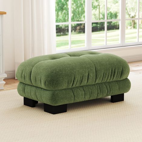 Paris Pouf Grün aus Chenille-Stoff, 112 x 68 x 52 cm (1/5)