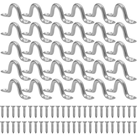 Pontet Inox - Oeillet Inox - Boucle de Pont pour Kayak Canoe Gréement - 30 Pièces avec 60 Vis (1/5)