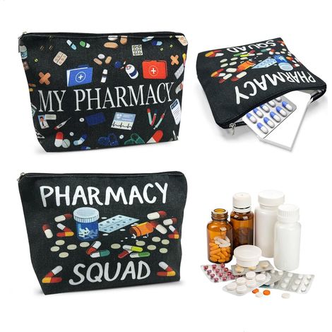 Trousse Pharmacie Voyage, Pochette Medicament, Trousse Medicaments Voyage Reiseapotheke Sac Imperméable Sac d'urgence Vide, 2 Pièces (1/5)