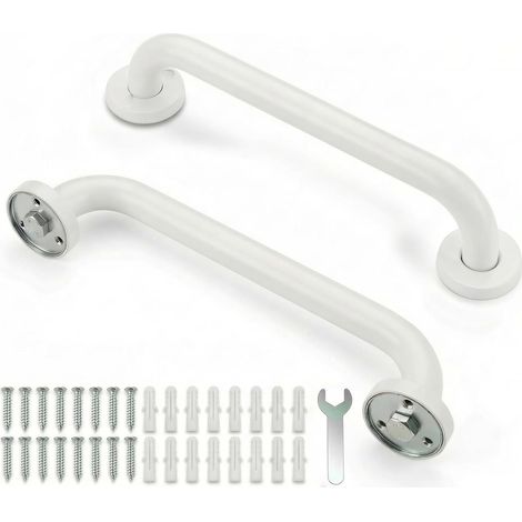 Set of 2 Grab Bars 30 cm Long Shower Handles 304 Stainless Steel Safety Handle for Elderly Shower Rail for Toilet, Bathroom, Bathtub (1/5)