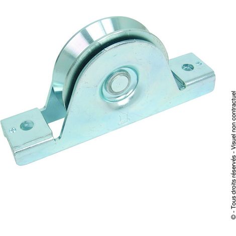 ROUE A SUPPORT A ENCASTRER GORGE TRIANGULAIRE 80X20 1R ZG.BL - A17080 - TORBEL INDUSTRIE - Lot de 4