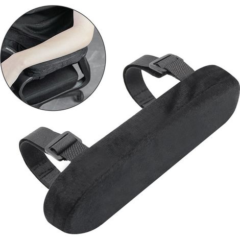Coussins d'accoudoirs - Protections d'accoudoirs pour chaises - Protections d'accoudoirs pour chaises de bureau - Accoudoirs pour chaises gaming, repose-coudes pour chaises de bureau 23,5 x 7,5 x 3 cm (1/3)