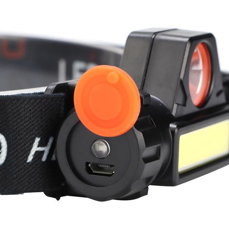 Lampe frontale LED étanche rechargeable par USB pour vélo, camping et activités de plein air (1/5)