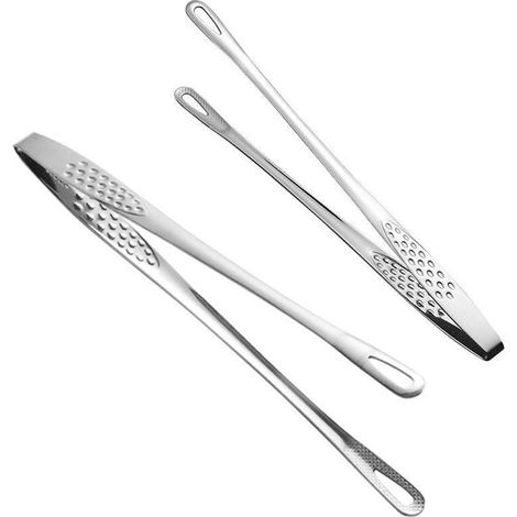 Pince de cuisine droite en acier inoxydable 24/28 cm pour barbecue et grillades (24 cm) (1/5)