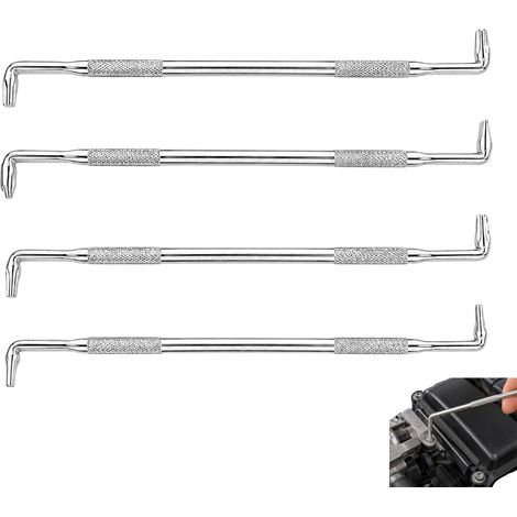 Tournevis coudés 90 degrés, set de 4 : tournevis cruciforme, plat, tête Torx, double tête magnétique, décalé type Z, outil polyvalent en acier chrome-vanadium idéal pour endroits exigus et réparation (1/5)