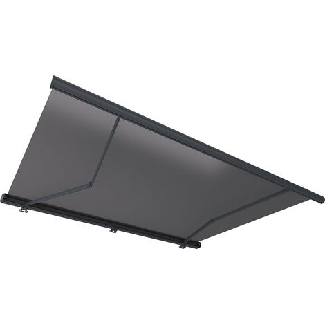 Store banne motorisé avec coffre intégral 5 x 3 m anthracite - CONSTELA