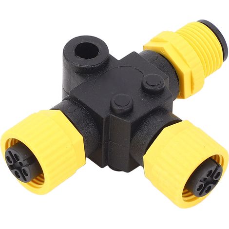 per NMEA 2000 Marine T Connettore M12 5 Pin IP67 Resistente all'acqua Connessione stabile Cavo backbone Terminatore a T Reti Lowrance Giallo (1/5)