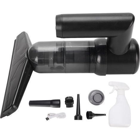Aspirateur de fenêtre, aspirateur électrique rechargeable sans fil, essuie-glace entièrement automatique avec batterie 2000 MAh pour portes en verre, fenêtres, miroirs et vitres de voiture noir (1/5)