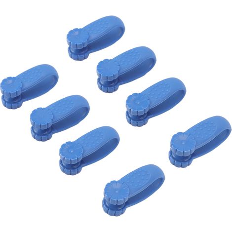 Outil de pression manuelle en plastique (lot de 8) : pince à acupression pour la main, à appliquer entre le pouce et l’index, pour soulager les migraines (bleu).