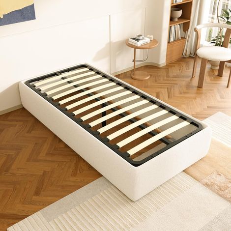 STANEW Rete Letto Singolo 80x190 cm Rete Senza Piedi da Appoggio con una Barra in Ferro, Rete 80x190 da Incasso e 1 piede regolabile per rinforzo in mezzo, 13 Doghe,Montaggio Rapido e Facile (1/5)