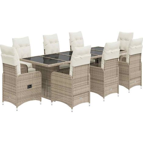 Maison Exclusive - Set de mesa y sillas de jardín 5 pzas y cojine (1/5)