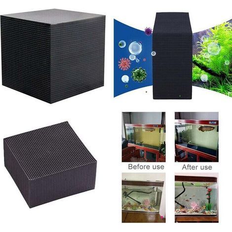 Cube Aquarium Water Purifier Eco-Aquarium Filter Ultra Strong Filtration Absorption 10X10X5CM (1/5)