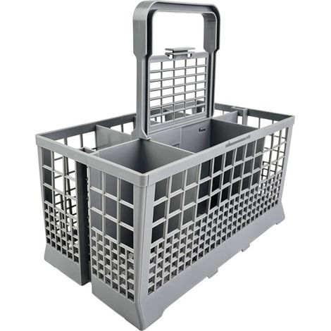 Panier à vaisselle universel pour lave-vaisselle, compatible avec de nombreuses marques, poignées amovibles, en plastique (1/5)