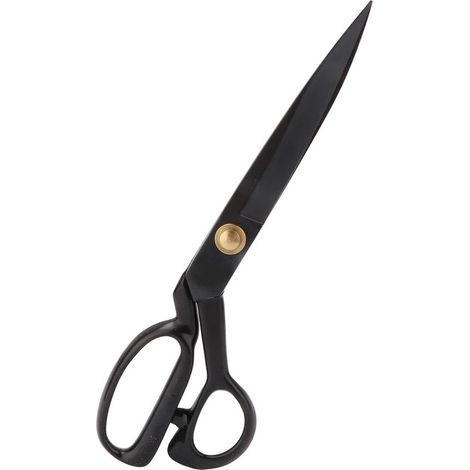 Retro-Set aus hochwertigem schwarzem Stahl, Schneiderschere für Leder und Stoff, Nähzubehör (HC-27cm) (1/5)