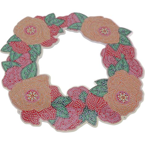 Couronne de strass en forme spéciale, tableau suspendu DIY, décoration murale pour salon, artisanat fait main, peinture aux cristaux scintillants, ornement mural élégant. (1/5)