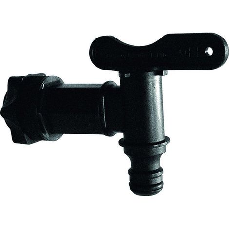 Nemo Go robinet pour tonneau de pluie type gardena 3/4m pvc noir (1/4)