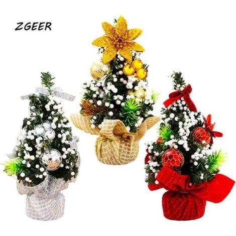 3pcs Sapin de Noël, avec support décoration de bureau sapin de noël, 20cm 3d mini Sapin de Noël (1/4)