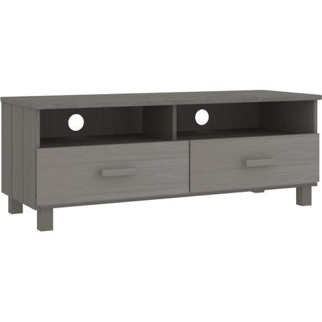 Mobile TV multimediale scaffale per televisione televisione buffet sala da pranzo soggiorno camera da letto luce 106 x 40 x 40 cm legno massello di pino grigio 020027631