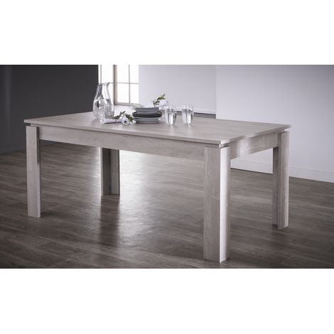 Table de salle à manger contemporaine chêne champagne Guerda (1/5)