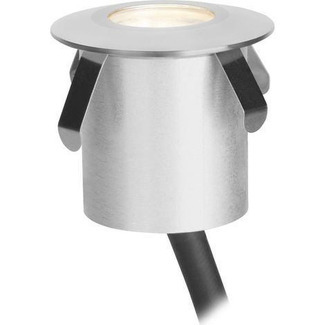Forlight Merki - Encastrable de Sol LED 1W et 45lm avec Blanc Chaud 3000K. Diamètre 4cm. Structure en Aluminium. Usage Extérieur IP65-IP67. Coloris Aluminio (1/5)