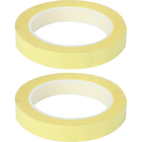 Ruban adhésif PET transparent 16mm x 66m jaune, isolation pour transformateur, moteur, condensateur, lot de 2 (1/5)