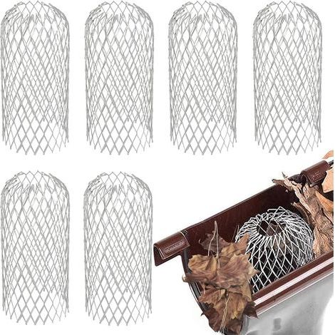 6 pc，Filtre Gouttière, Crapaudine de Gouttière en Aluminium, Filtre Anti Feuille, Extensible Tamis de Filtre, Métal Gardes De Gouttière pour Maison, Avant toit, Fossé, Égout (1/5)