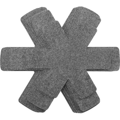 royaluxe - Séparateurs de casseroles en feutre, lot de 12 protège-casseroles, 3 tailles, protège-poêles, protection empilable pour casseroles, bols et poêles (1/5)