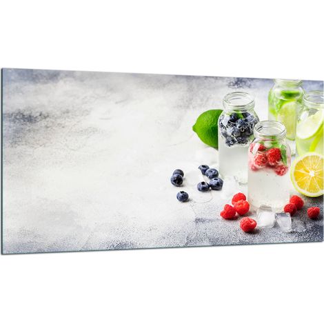 PLAQUE DE PROTECTION EN VERRE POUR CUISINIÈRE 90X52 FRUIT (1/5)