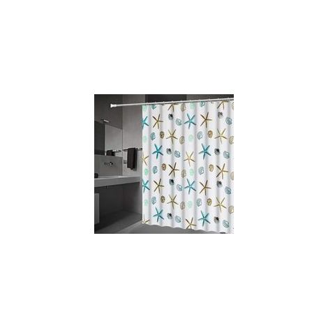 Cortinas de ducha resistentes al moho, extralargas con ganchos en forma de U, antibacterianas, impermeables, 180x180