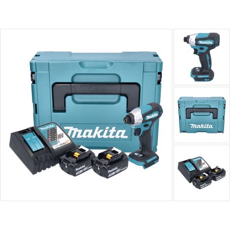 Destornillador de impacto 1401Nm 18V MAKITA 2 batt.BL1830B + cargador DC18RC - DTD157RFJ (1/5)