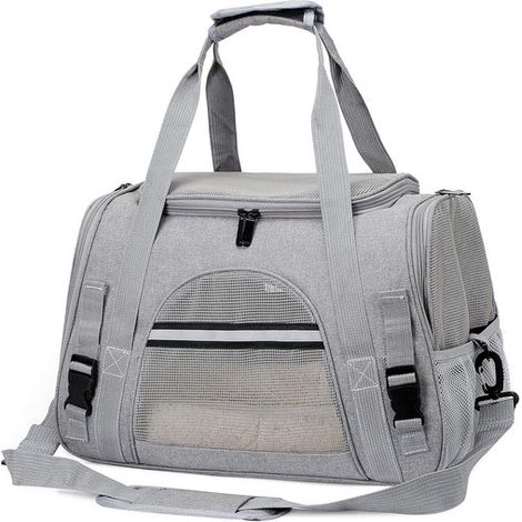 Bolsa transportadora para gatos，jaula transportadora para gatos con correa ajustable para el hombro (1/5)