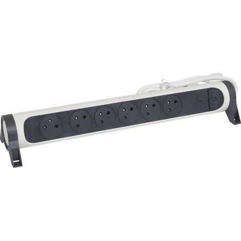 Rallonge multiprises avec bloc prise rotatif, interrupteur et disjoncteur - LED - 6 prises 2P+T - cordon 1,5 m - LEGRAND (1/6)