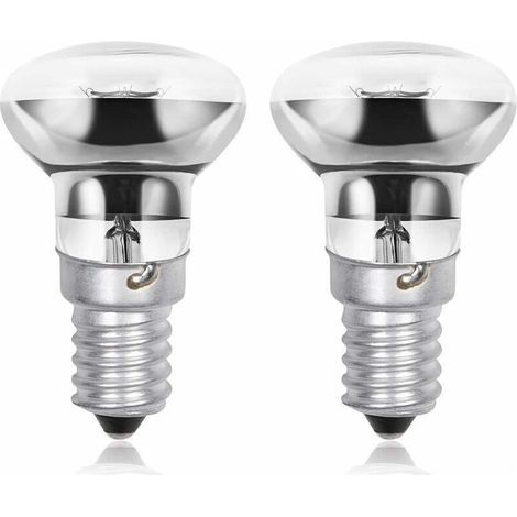 Lot de 2 lampes à lave R39 E14 40 W - petite vis Edison SES spot réflecteur, 2800 K à économie d'énergie, intensité variable - blanc chaud (1/5)