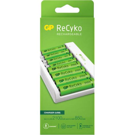 GP El cargador ReCyko Charge 10 Ultra Fast es el cargador de batería recargable NiMH más rápido del mundo, negro (1/4)
